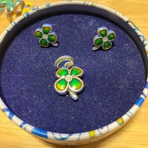Brighton Clover charm and earrings